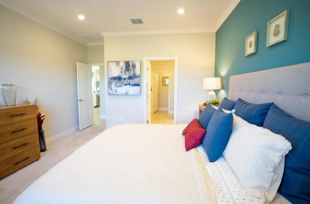 Bedroom, Interior, Recessed Lighting