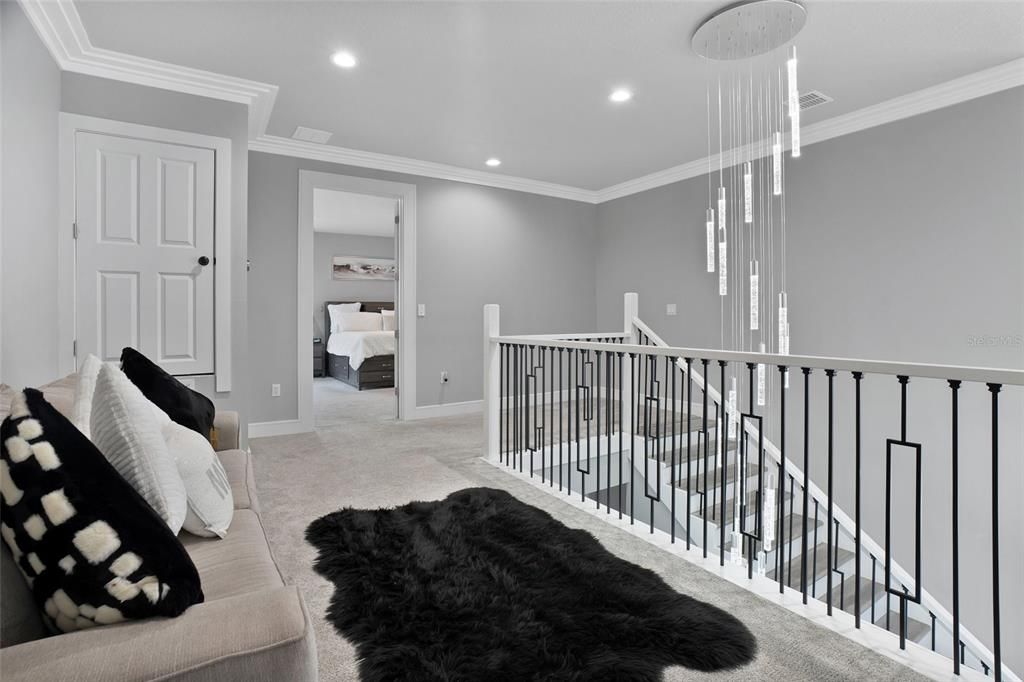 Bedroom, Interior, Pendant Lights, Recessed Lighting
