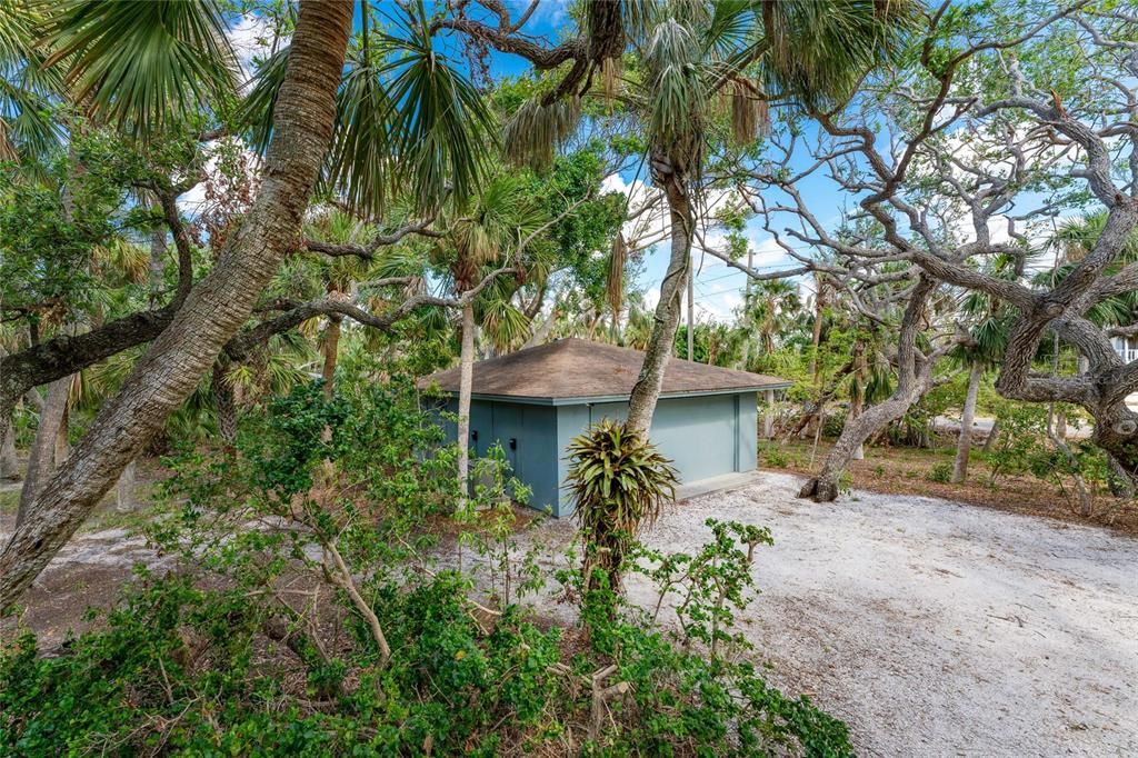 Backyard, Detached Garage, Exterior