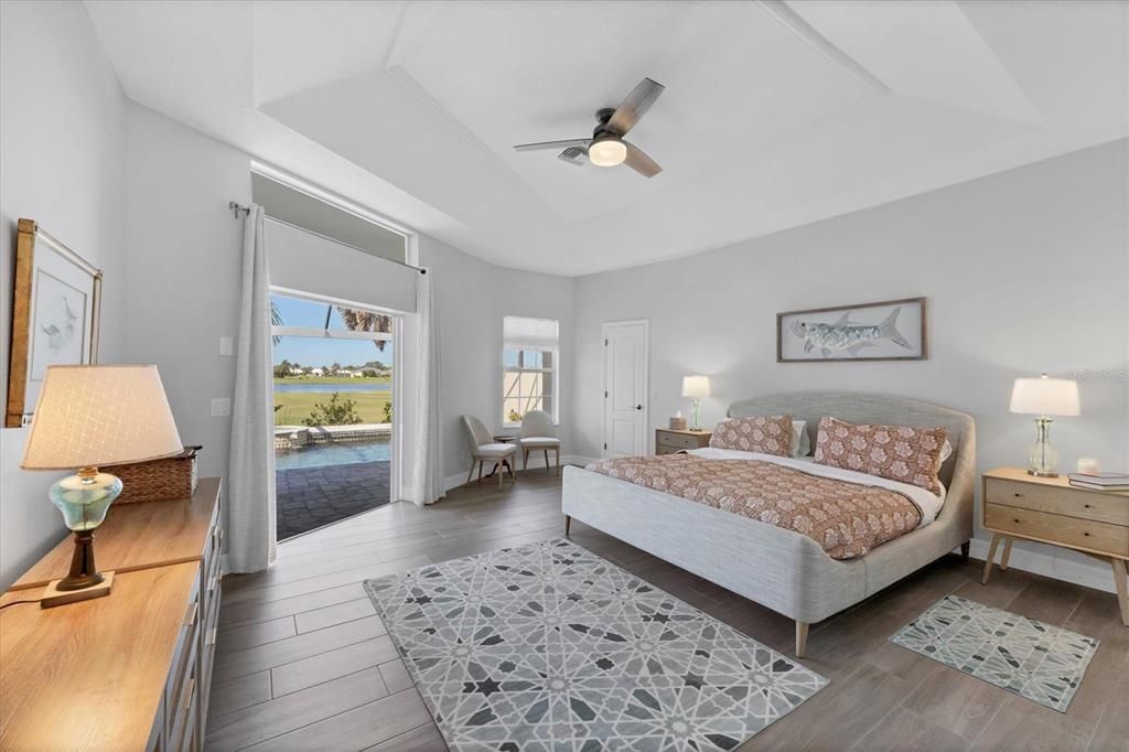 Bedroom, Interior, Water, Wood Texture Flooring