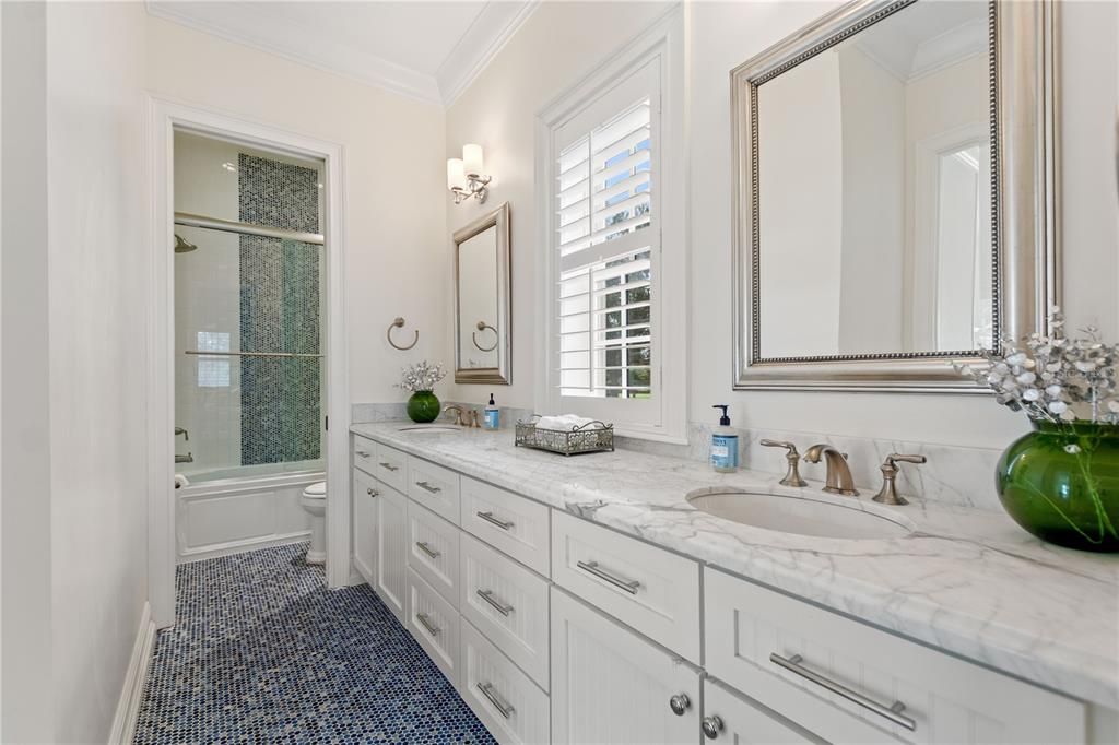 Bathroom, Dual Sink Vanities, Glass Shower, Interior