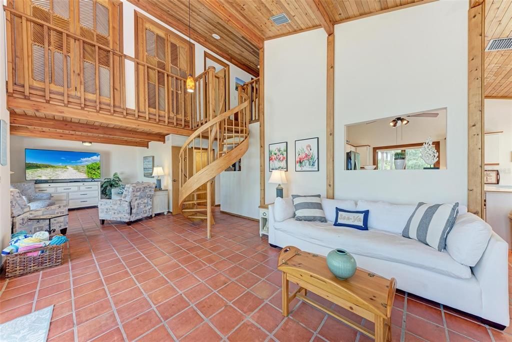 Interior, Living room, Wooden Beams, Wooden Ceilings