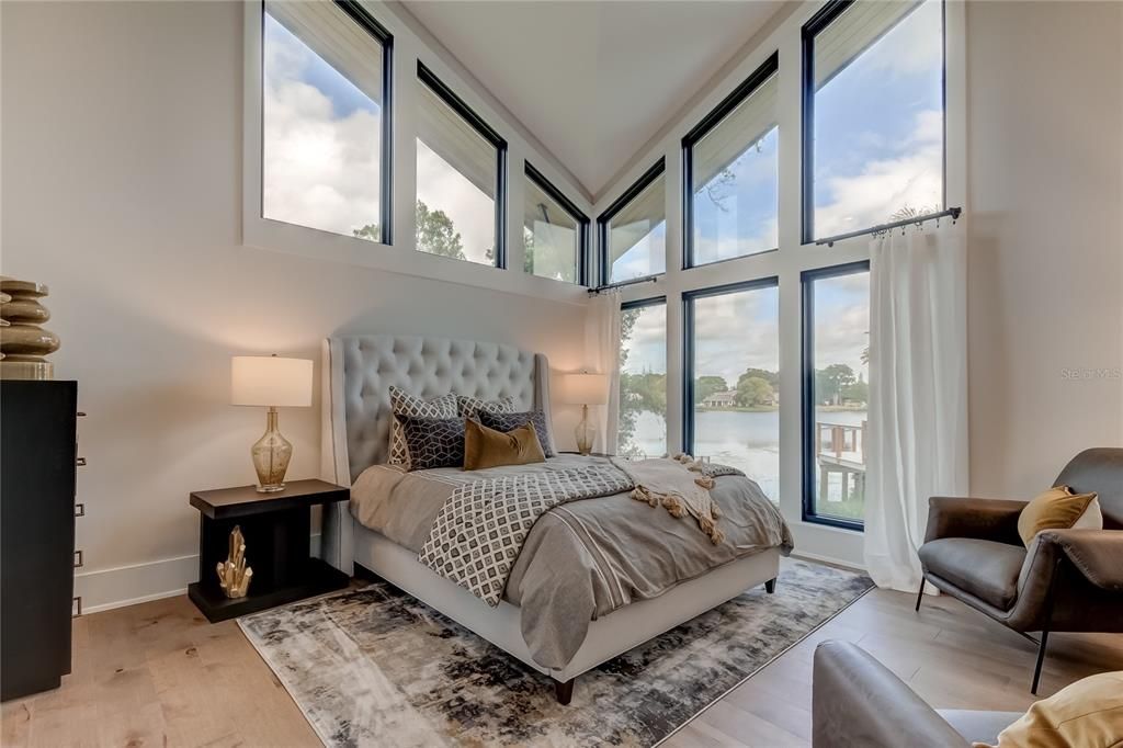 Bedroom, Interior, Water, Wood Texture Flooring