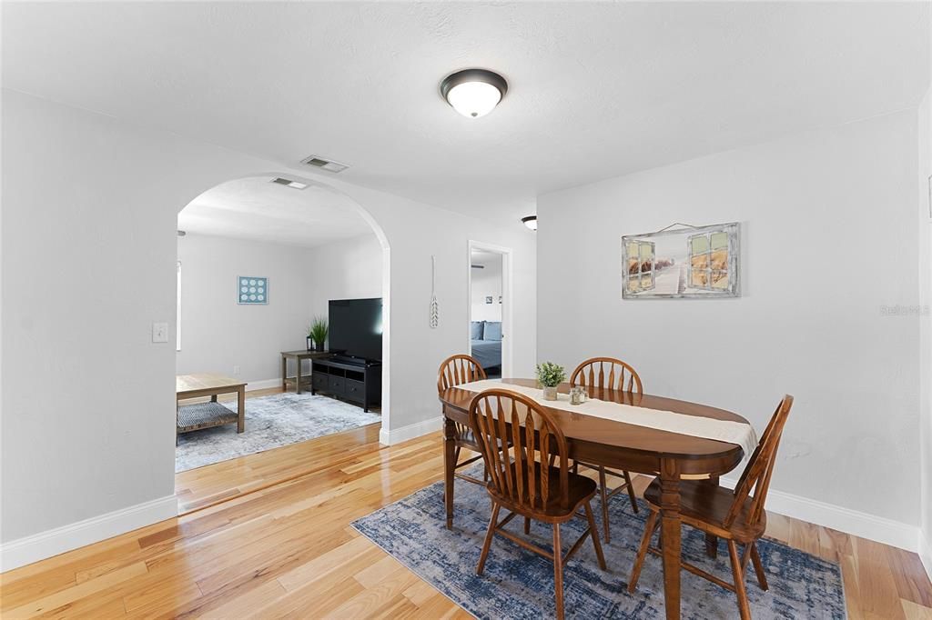 Dining room, Interior, Wood Texture Flooring