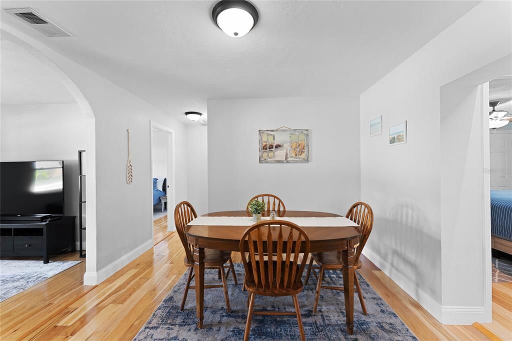 Dining room, Interior, Wood Texture Flooring