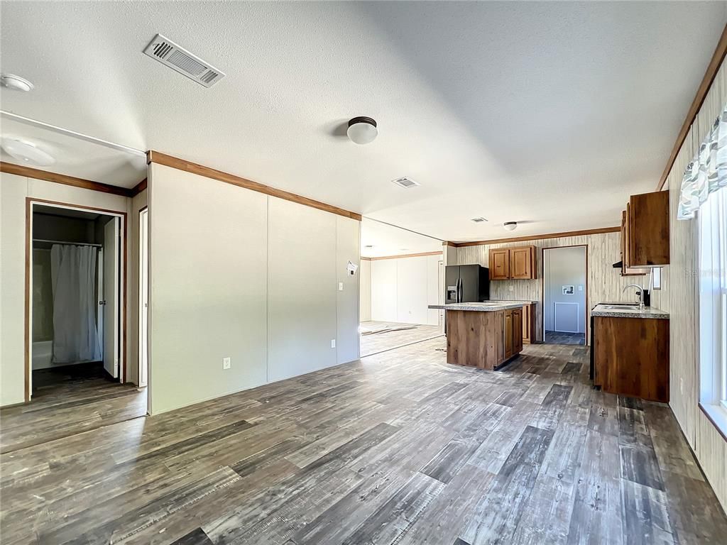 Interior, Kitchen, Wood Texture Flooring