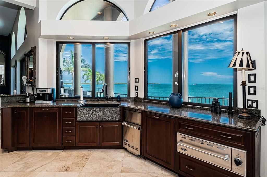 Interior, Kitchen, Recessed Lighting, Stainless Steel Appliances, Water