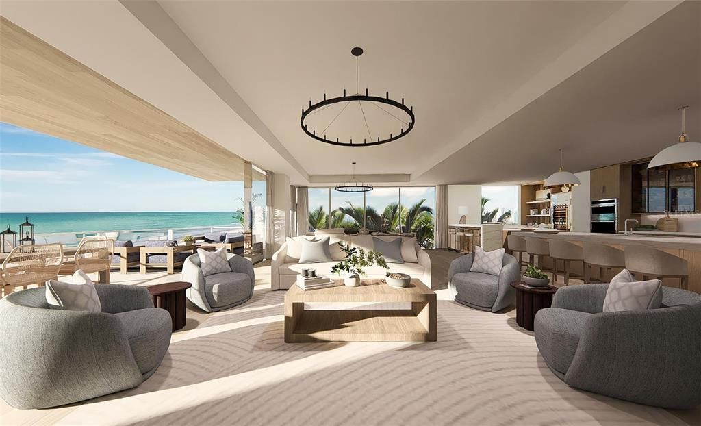 Interior, Kitchen, Living room, Pendant Lights, Stainless Steel Appliances, Water