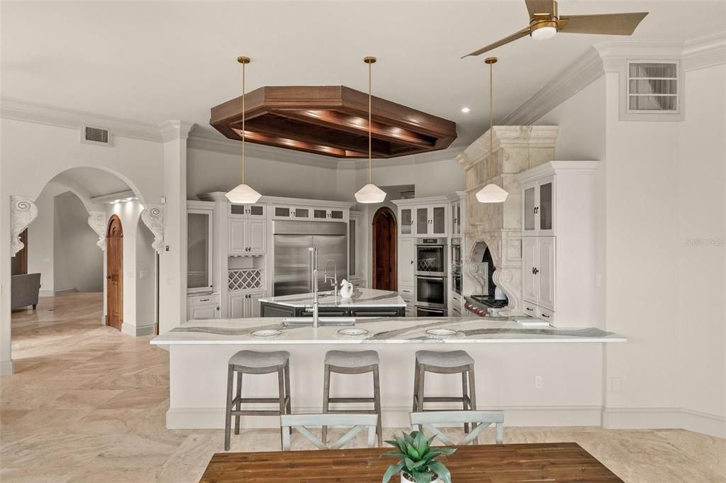 Interior, Kitchen, Pendant Lights, Recessed Lighting, Stainless Steel Appliances