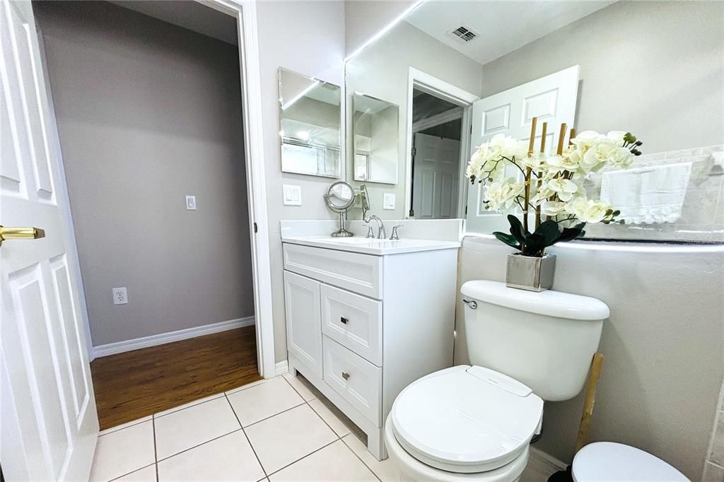 Bathroom, Interior, Wood Texture Flooring
