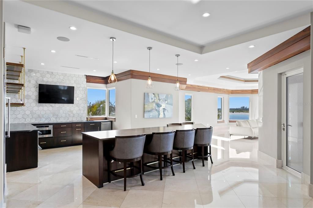Interior, Kitchen, Pendant Lights, Recessed Lighting, Stainless Steel Appliances, Water