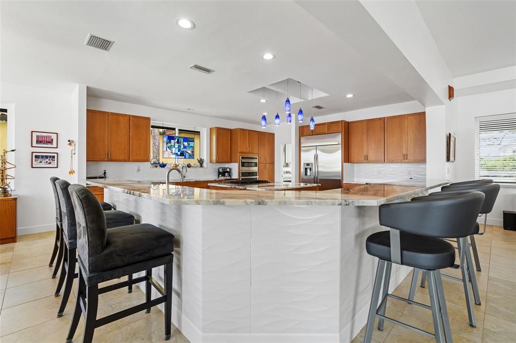 Interior, Kitchen, Pendant Lights, Recessed Lighting, Stainless Steel Appliances