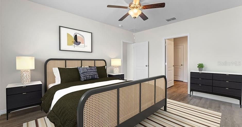 Bedroom, Interior, Wood Texture Flooring