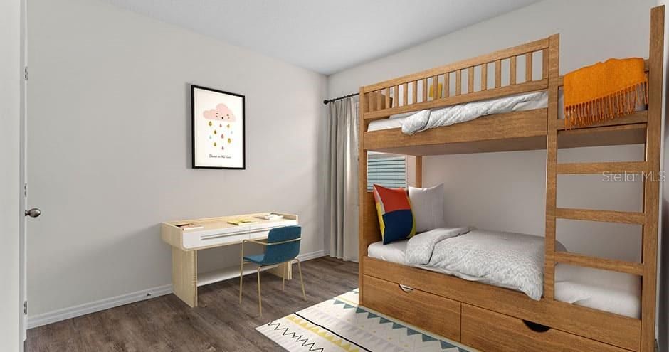 Bedroom, Home Office, Interior, Wood Texture Flooring