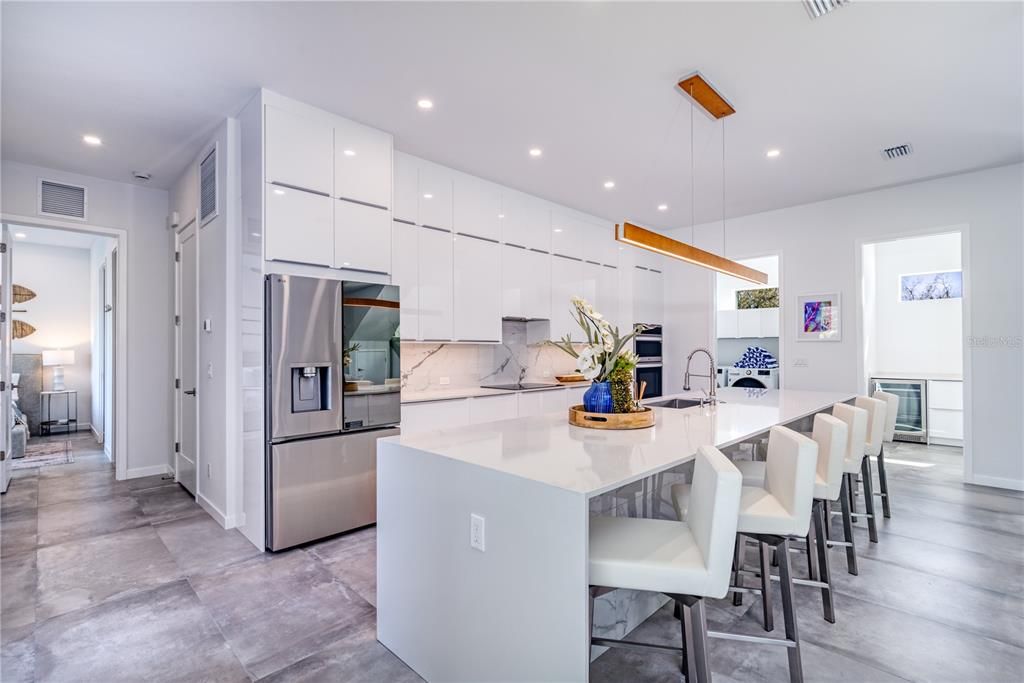 Interior, Kitchen, Pendant Lights, Recessed Lighting, Stainless Steel Appliances