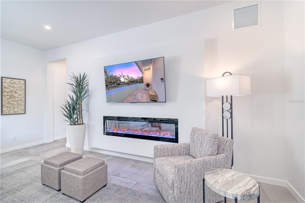 Fireplace, Interior, Recessed Lighting