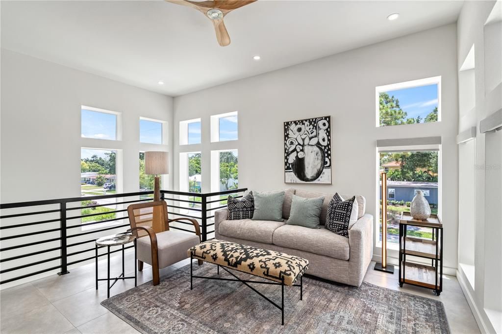 Interior, Living room, Recessed Lighting