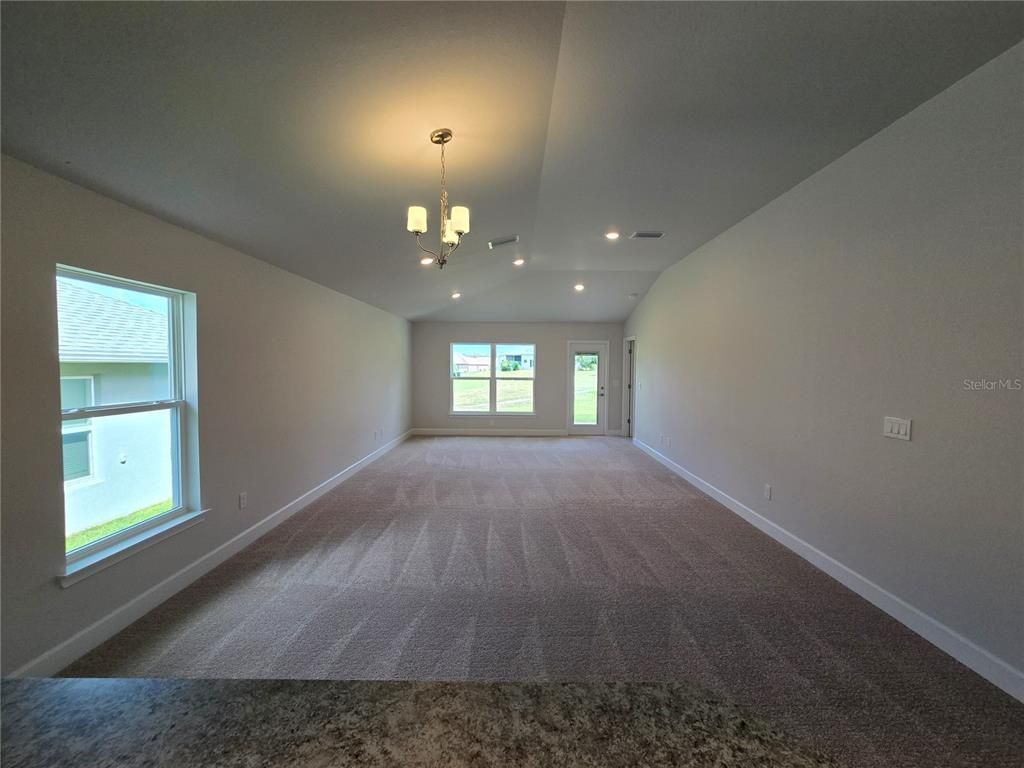 Chandelier, Empty room, Interior, Recessed Lighting