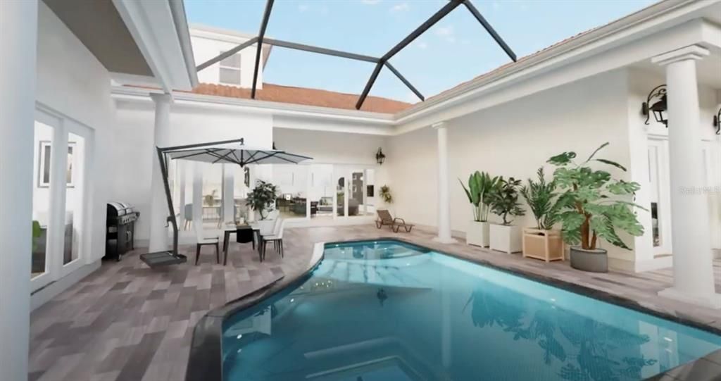 Glass Ceilings, Interior, Pool, Sun Room