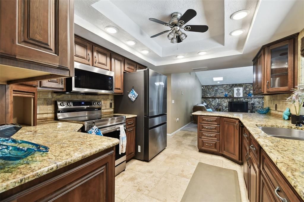 Interior, Kitchen, Recessed Lighting, Stainless Steel Appliances