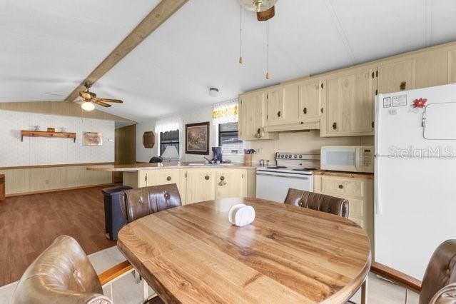 Dining room, Interior, Kitchen, Wooden Beams, Wood Texture Flooring