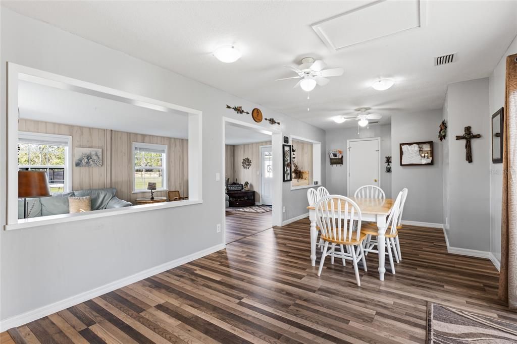 Dining room, Interior, Wood Texture Flooring