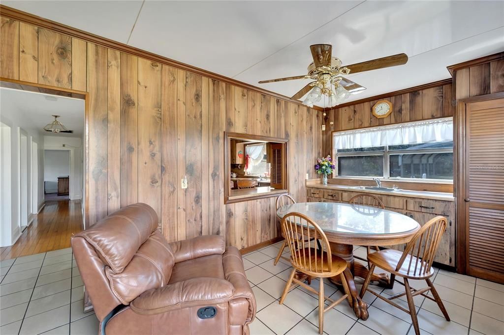 Dining room, Interior, Wood Texture Flooring, Wooden Walls