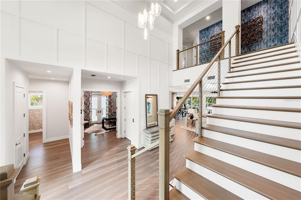 Interior, Pendant Lights, Recessed Lighting, Wood Texture Flooring
