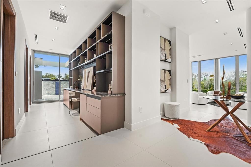 Home Office, Interior, Recessed Lighting, Water