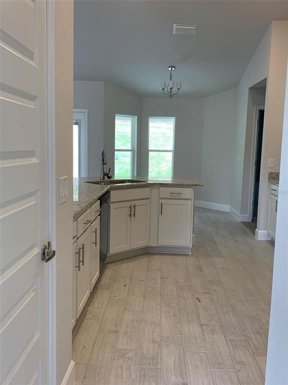 Chandelier, Interior, Kitchen, Wood Texture Flooring