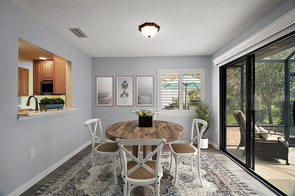 Dining room, Interior, Kitchen, Recessed Lighting