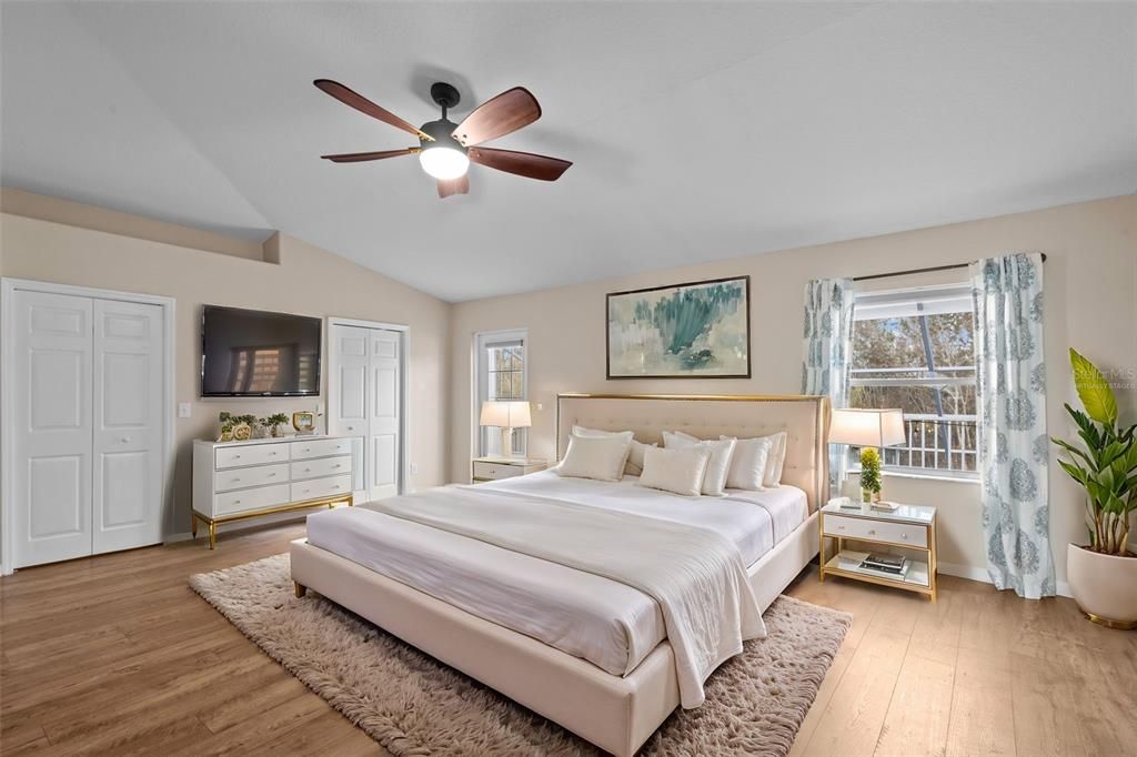 Bedroom, Interior, Wood Texture Flooring