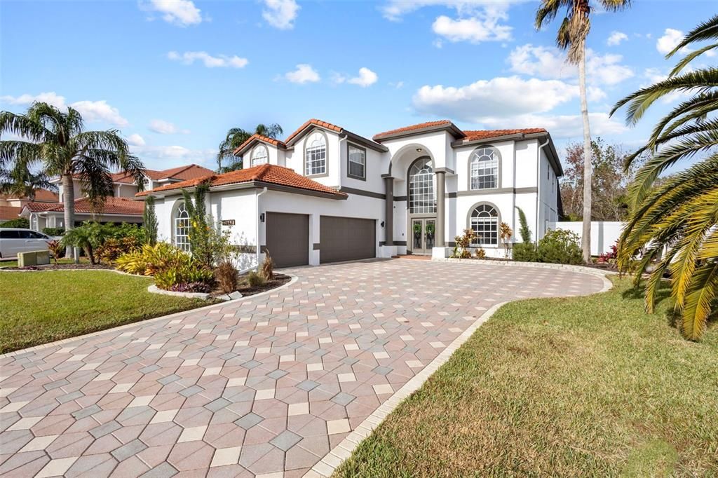 Attached, Backyard, Exterior, Facade, Spanish Mediterranean