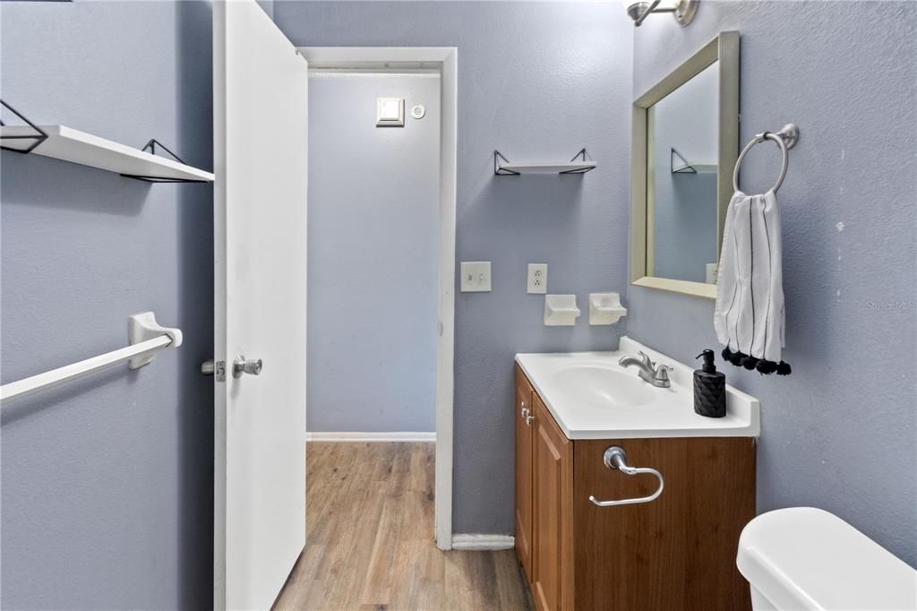 Bathroom, Interior, Wood Texture Flooring