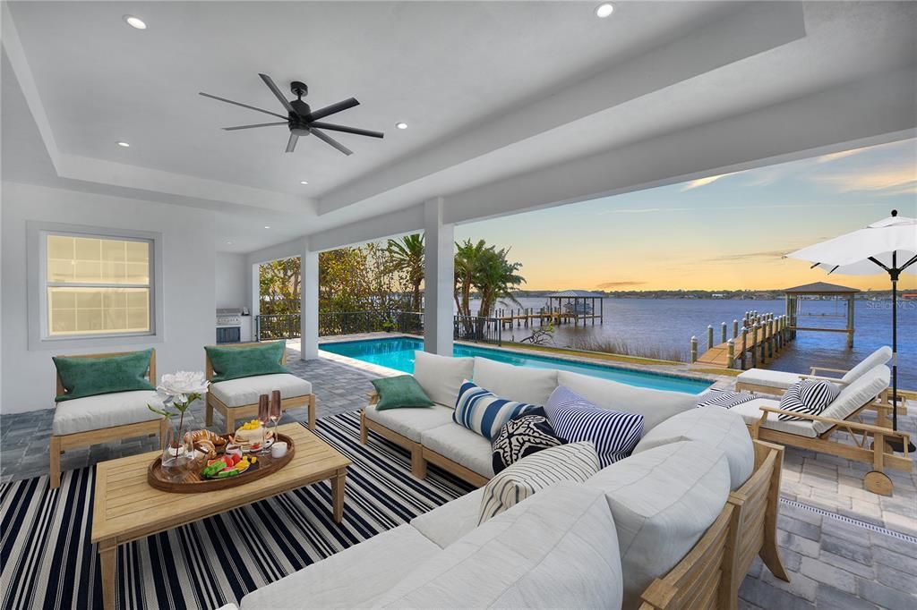 Interior, Living room, Pool, Recessed Lighting, Water