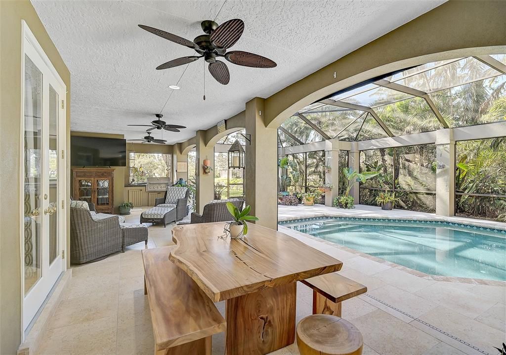 Dining room, Glass Ceilings, Interior, Pool, Sun Room