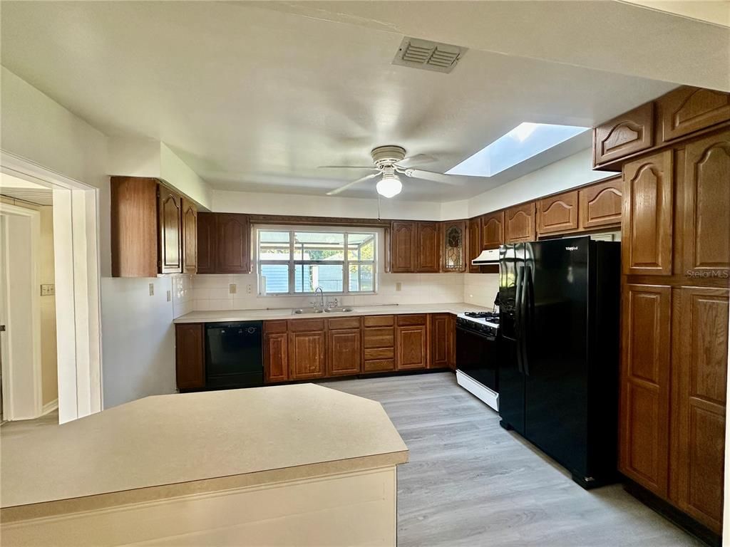 Interior, Kitchen, Wood Texture Flooring
