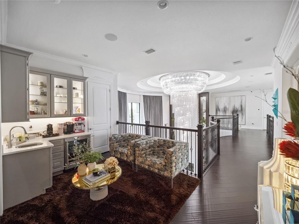 Chandelier, Interior, Recessed Lighting, Wood Texture Flooring