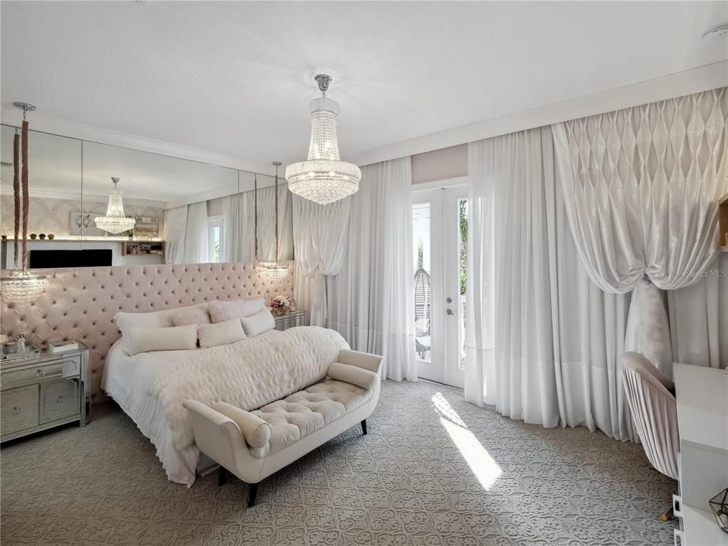 Bedroom, Chandelier, Interior