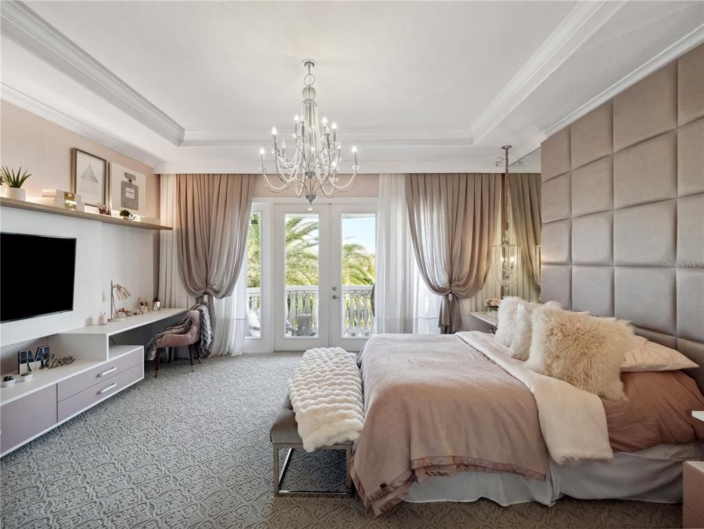 Bedroom, Chandelier, Home Office, Interior