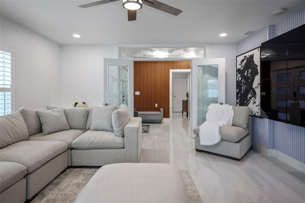 Interior, Living room, Recessed Lighting