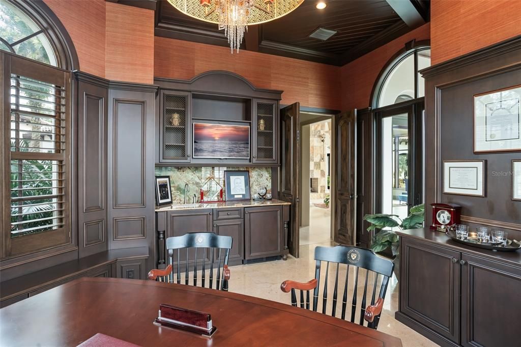 Chandelier, Interior, Recessed Lighting, Wooden Walls