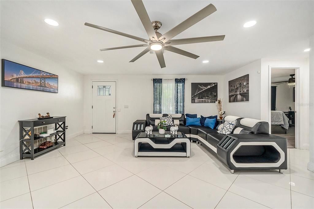 Interior, Living room, Recessed Lighting