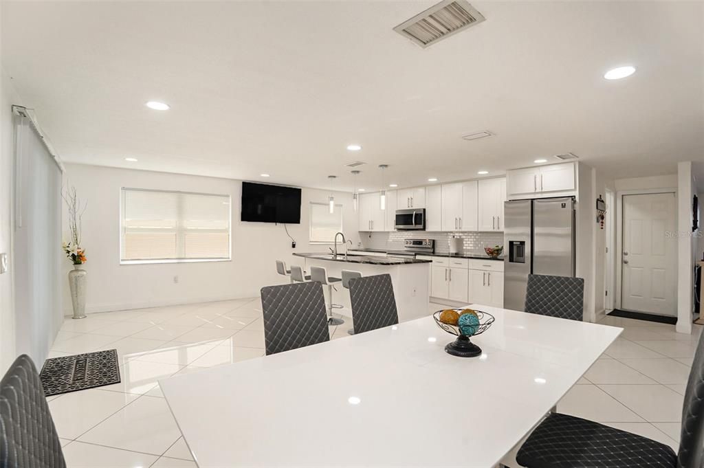 Interior, Kitchen, Pendant Lights, Recessed Lighting, Stainless Steel Appliances