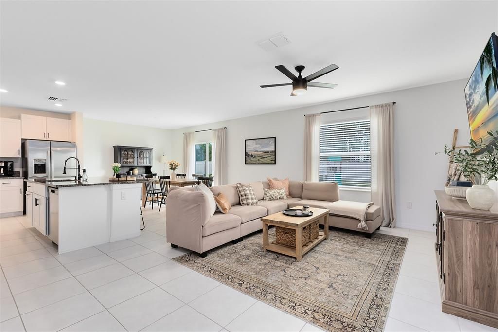 Interior, Kitchen, Living room, Recessed Lighting