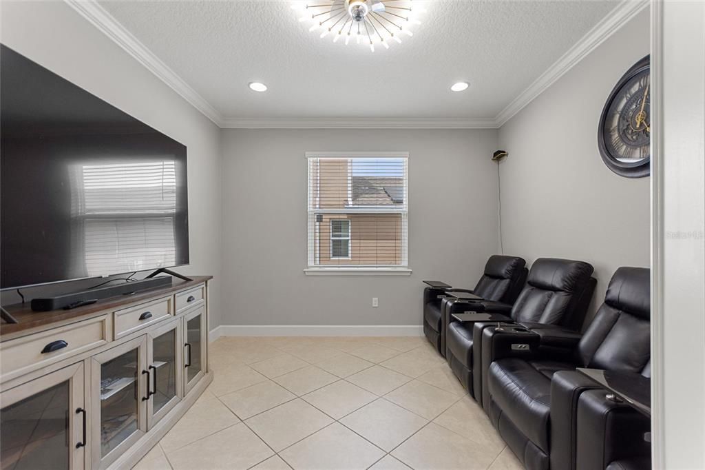 Home Theatre Room, Interior, Recessed Lighting, Theatre Room