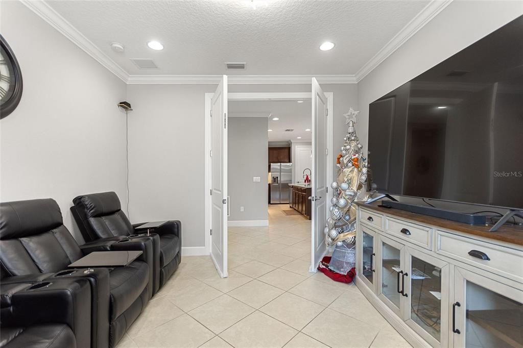 Home Theatre Room, Interior, Living room, Recessed Lighting