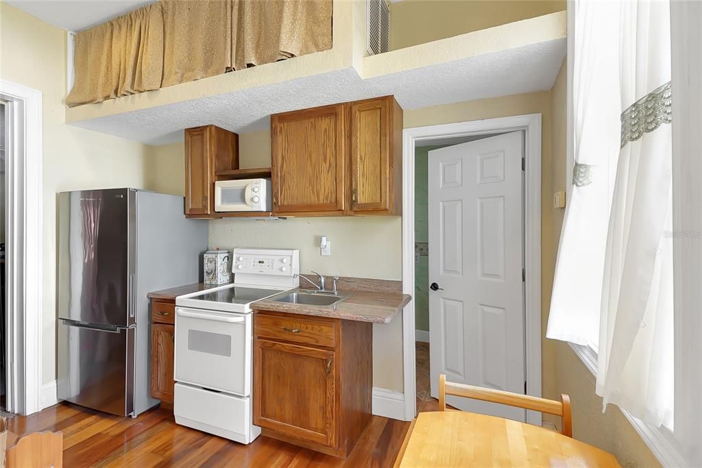 Interior, Kitchen, Wood Texture Flooring