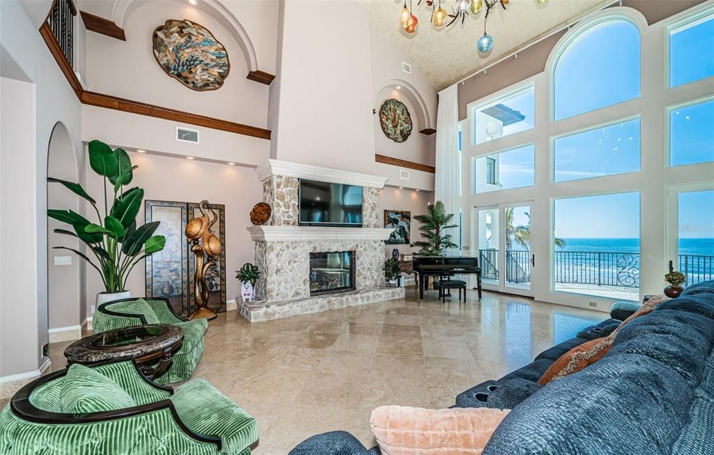 Fireplace, Interior, Living room, Water