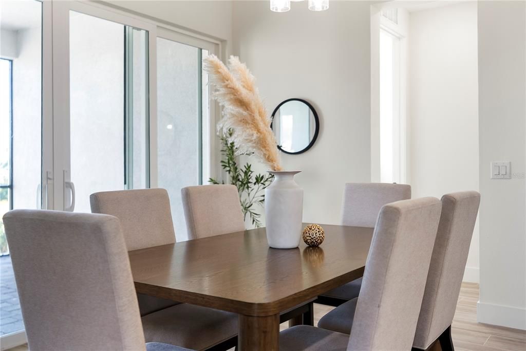 Dining room, Interior, Wood Texture Flooring